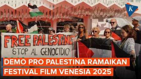 Aktivis Palestina “Geruduk” Festival Film Venesia, Berusaha Tarik Perhatian Bintang Hollywood
