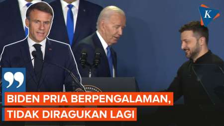 Macron Bela Biden yang Salah Sebut Zelensky sebagai Putin