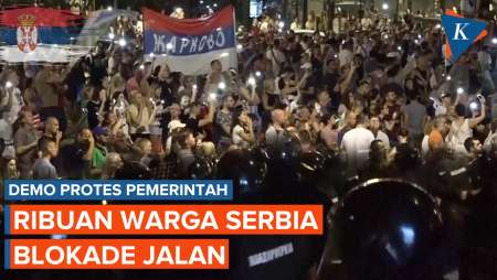 Serbia Membara, Ribuan Orang Blokade Jalan Buntut Penangkapan Pendemo Anti-pemerintah
