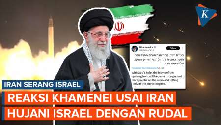 Reaksi Pemimpin Tertinggi Iran Ali Khamenei Usai Israel Dihujani Serangan Rudal Iran