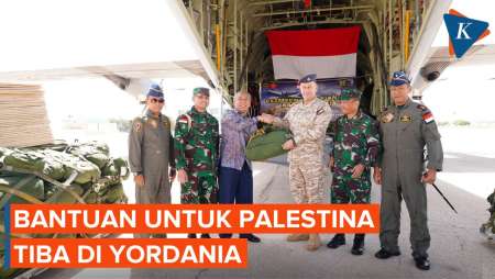 Pesawat Hercules TNI AU Angkut Bantuan untuk Palestina Tiba di Yordania