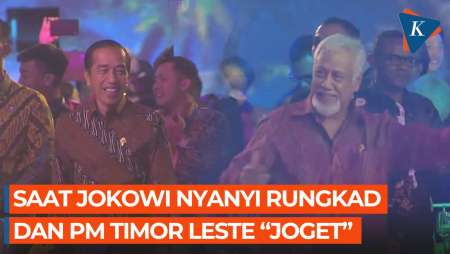 Momen Jokowi dan Xanana Bergoyang Lagu Rungkad di Gala Dinner KTT AIS Forum