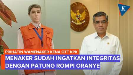 Wamen Kena OTT, Menaker Sudah Peringatkan Pakai Patung Rompi Tahanan KPK