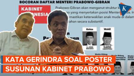 Beredar Poster Susunan Kabinet Prabowo, Gerindra: Mengarangnya Kreatif, Mungkin Aspirasi