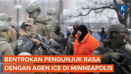 Bentrokan Pengunjuk Rasa Vs Agen ICE AS Buntut Penembakan Di Minneapolis