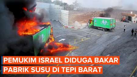 Detik-detik Pembakaran Pabrik Susu Di Tepi Barat Oleh Pelaku Bertopeng, Diduga Warga Israel