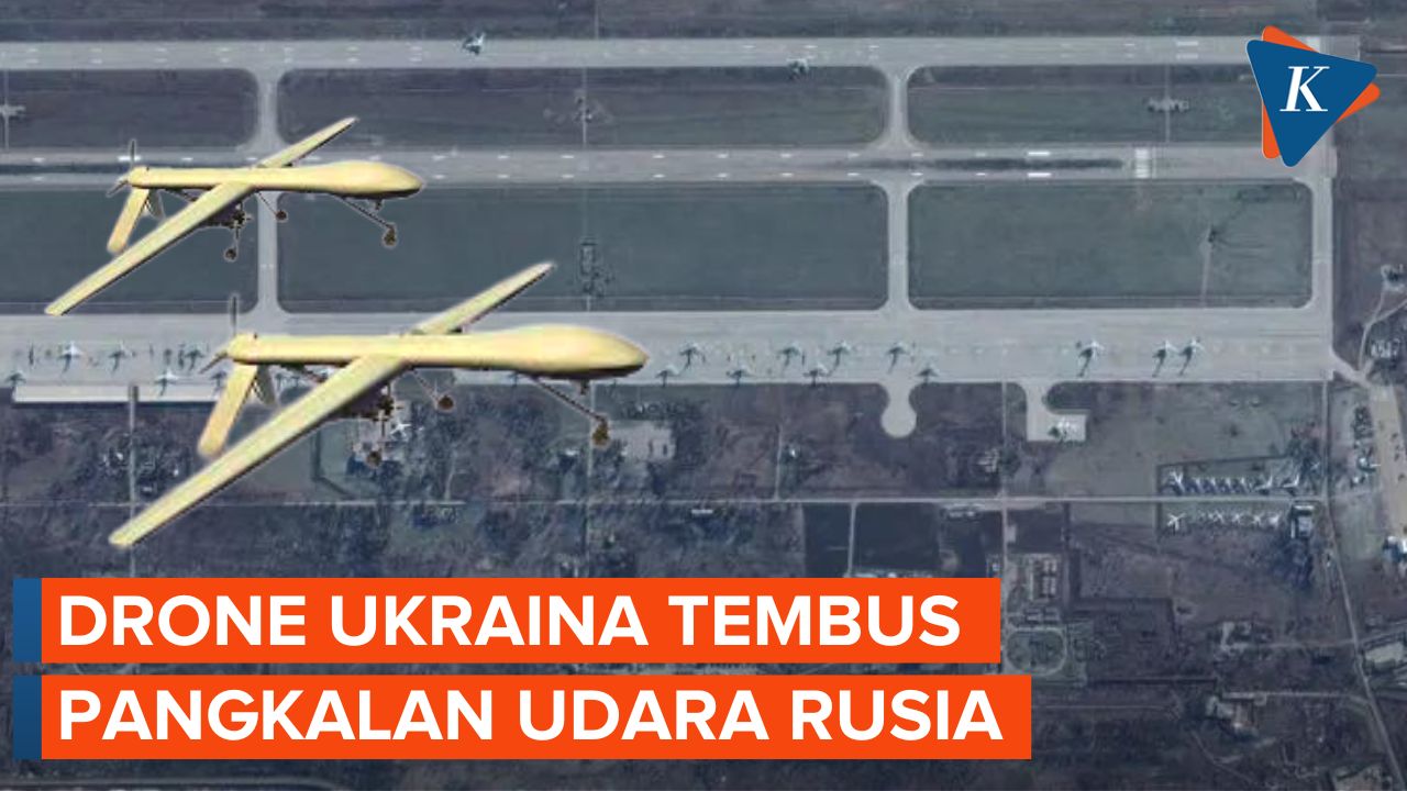 Ukraina Berhasil Tembus Pangkalan Udara Rusia dengan Serangan Drone