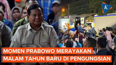 Momen Prabowo Rayakan Malam Tahun Baru 2026 Bersama Pengungsi Di Tapanuli Selatan