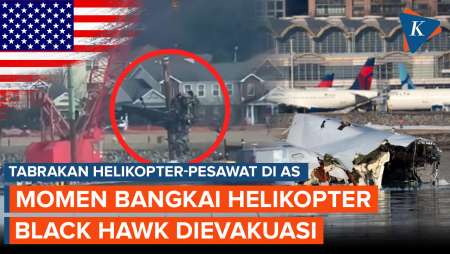 Momen Bangkai Helikopter Black Hawk AS Dievakuasi Sepekan Usai Kecelakaan