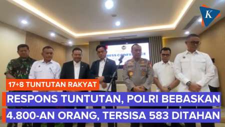 Polri Tangkap Lebih dari 5.000 Orang Selama Gelombang Demo: 4.800 Sudah Dipulangkan