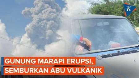 Gunung Marapi Erupsi, Hujan Abu Vulkanik Landa Kabupaten Agam