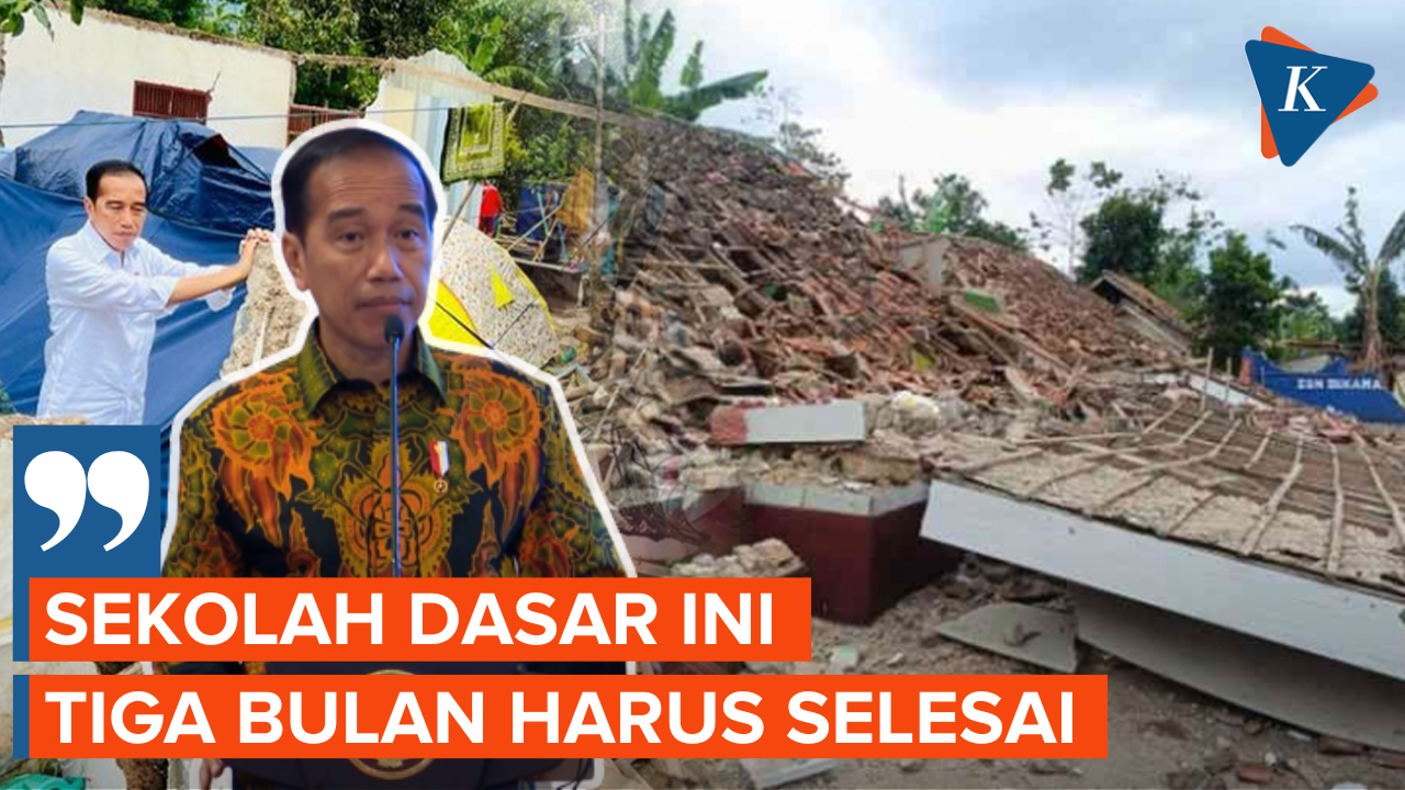 Jokowi Minta Sekolah di Cianjur yang Terdampak Gempa Selesai Dalam Tiga Bulan