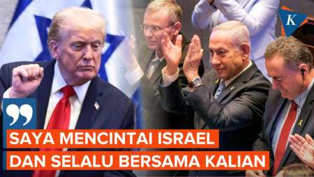 Akhiri Pidato Di Parlemen Israel, Trump: Saya Bersama Kalian! 