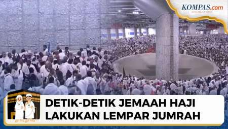 Momen Jutaan Jemaah Haji Jalani Prosesi Lempar Jumrah Di Mina