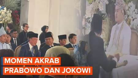 Prabowo Dan Jokowi Berbincang Hangat Saat Hadiri Pernikahan Sekpri Presiden