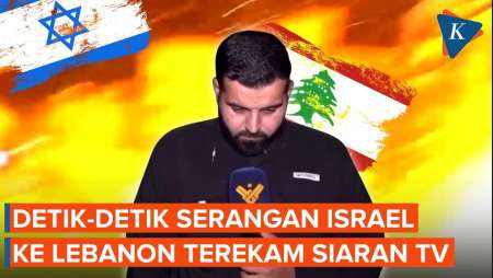 Detik-detik Serangan Israel Nyaris Hantam Reporter Lebanon Yang Sedang Liputan