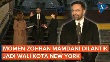 Momen Zohran Mamdani Dilantik Sebagai Wali Kota New York Di Stasiun Bawah Tanah