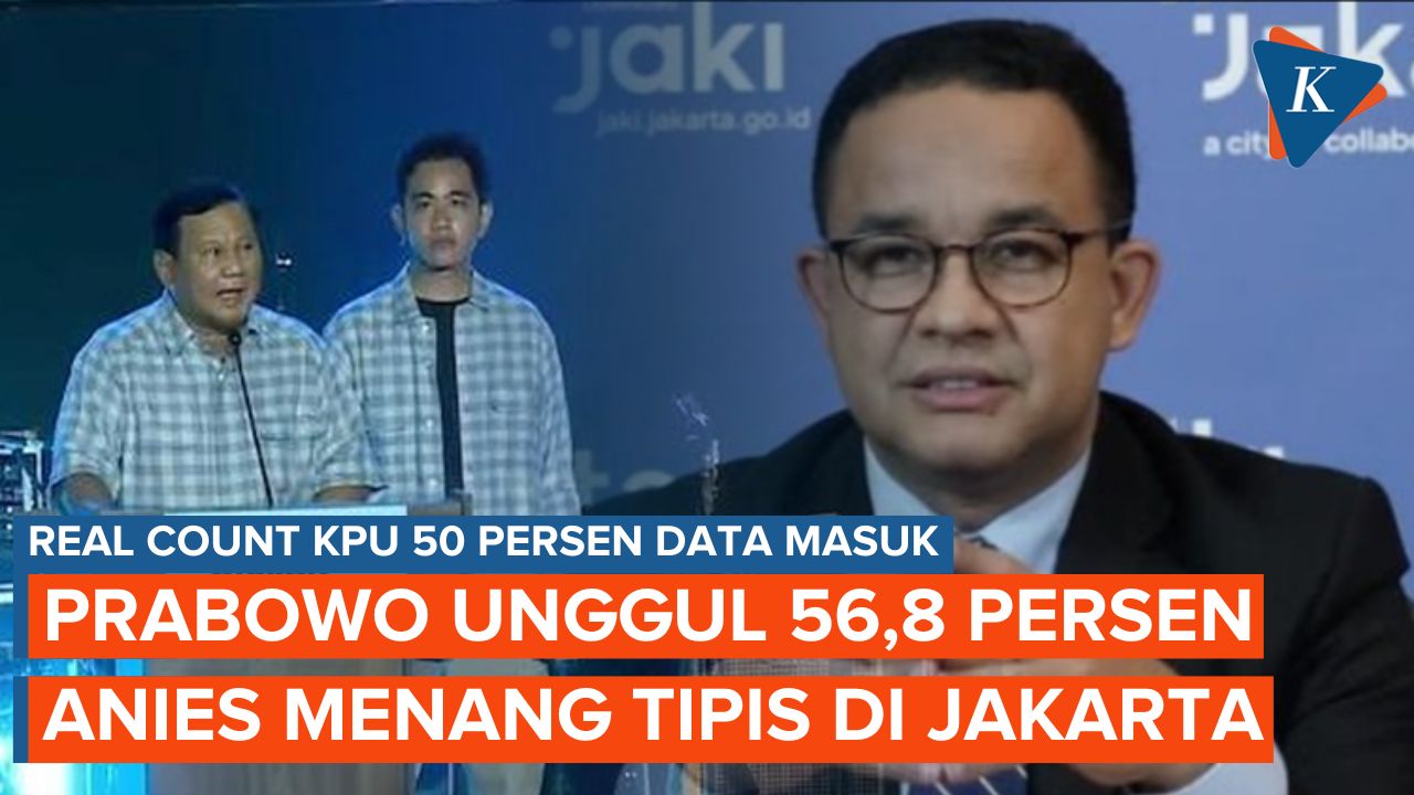 Video: Real Count KPU Capai 50 Persen Lebih: Prabowo 56,89 Persen ...