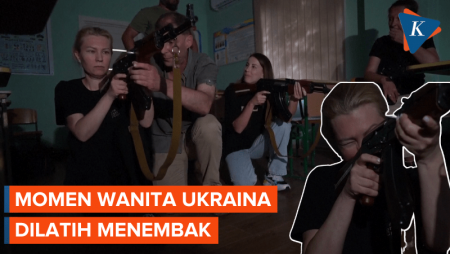 20 Warga Sipil Wanita Dilatih Menembak, Ukraina Kehabisan Pasukan?