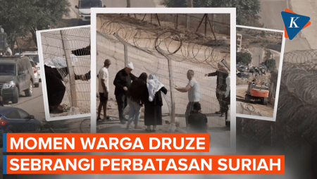 Momen Warga Druze Melintasi Lubang Pagar Perbatasan Suriah Usai Serangan Israel