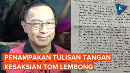 Tulisan Tangan Tom Lembong di Penjara Jadi Bukti Praperadilan