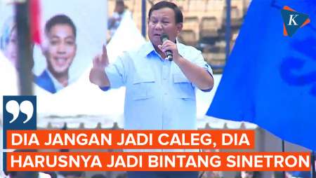 Singgung Ada Caleg Nyamar Jadi Nelayan, Prabowo: Harusnya Jadi Bintang Sinetron