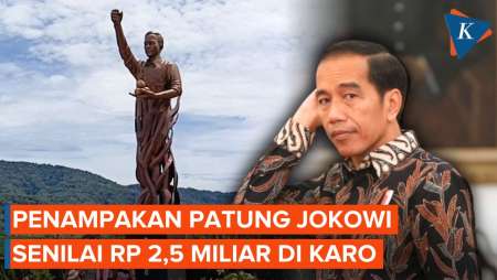 Penampakan Patung Jokowi Senilai Rp 2,5 Miliar di Karo yang Selesai Dibangun