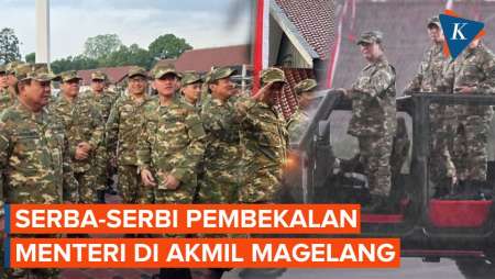 Deretan Momen Pembekalan Menteri di Magelang, Naik Hercules dan Prabowo Hujan-hujanan