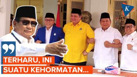 Prabowo Terharu Didukung 4 Partai Maju Jadi Capres