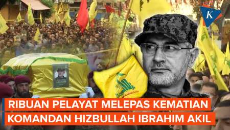 Momen Pemakaman Komandan Top Hizbullah yang Tewas Diserang Israel