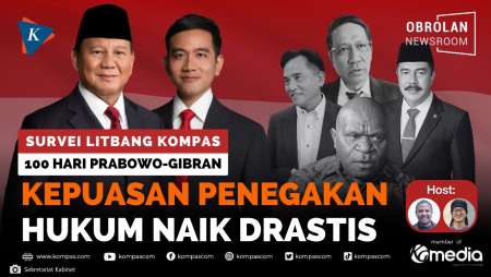 SURVEI LITBANG KOMPAS: Melihat Penegakan Hukum dalam 100 Hari Prabowo-Gibran