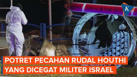 Penampakan Pecahan Rudal Houthi yang Dicegat Israel