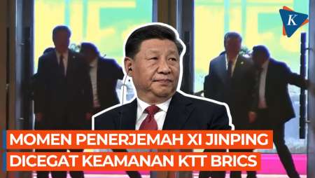 Momen Xi Jinping Kebingungan Cari Penerjemahnya yang Dicegat Penjaga Keamanan KTT BRICS