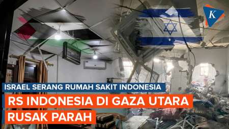 Penampakan RS Indonesia Rusak Parah akibat Dikepung Serangan Israel di Gaza Utara