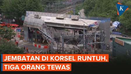 Penampakan Jembatan Layang di Korsel Runtuh, Tiga Orang Tewas