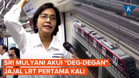 Sri Mulyani Deg-degan Saat Jajal LRT Pertama Kali