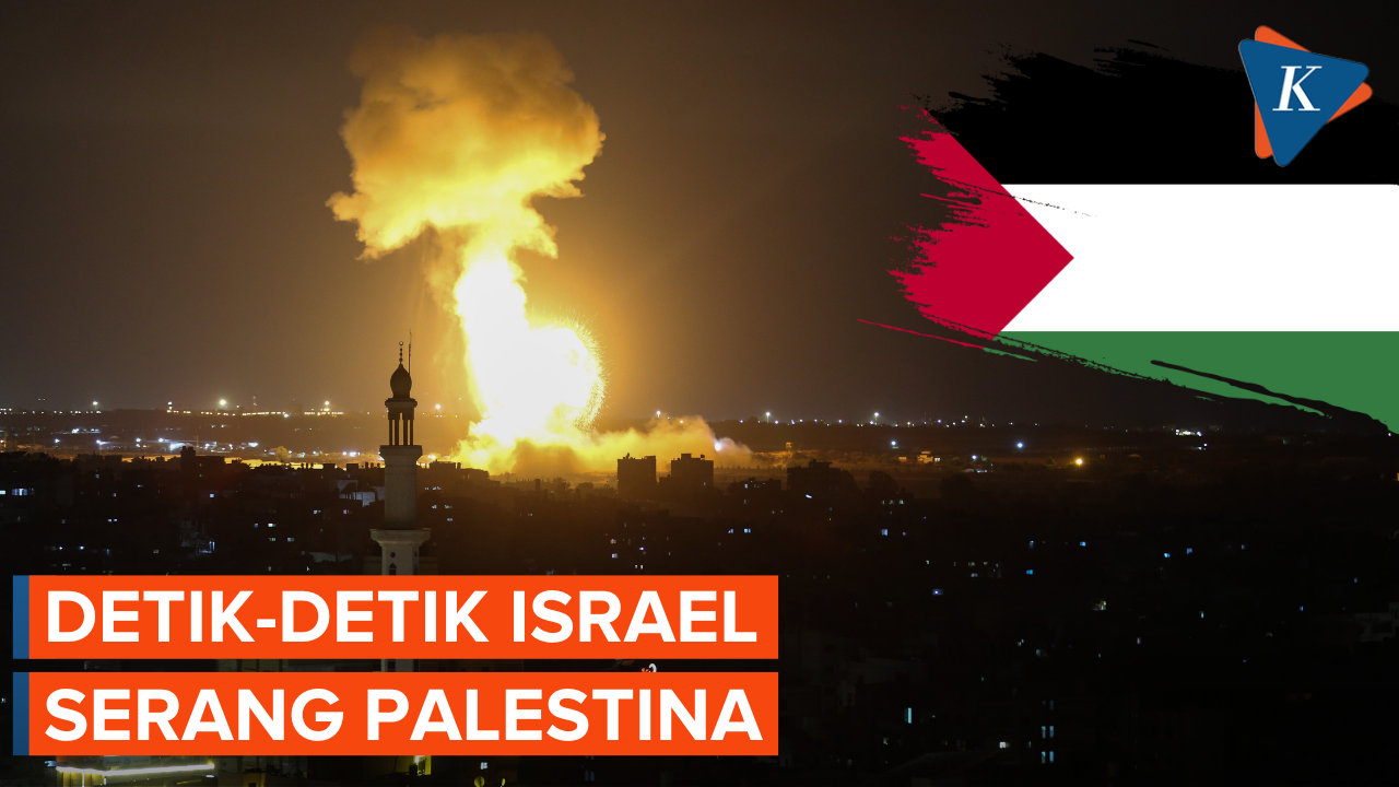 Detik-detik Jet Tempur Israel Serang Wilayah Palestina