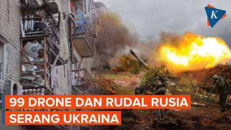 99 Drone dan Rudal Rusia Serang Ukraina