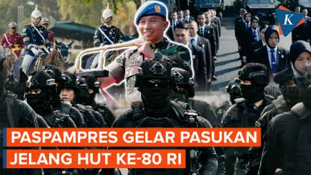 Paspampres Gelar Kekuatan! Pasukan Serba Hitam, Berkuda hingga K-9: Zero Mistake!