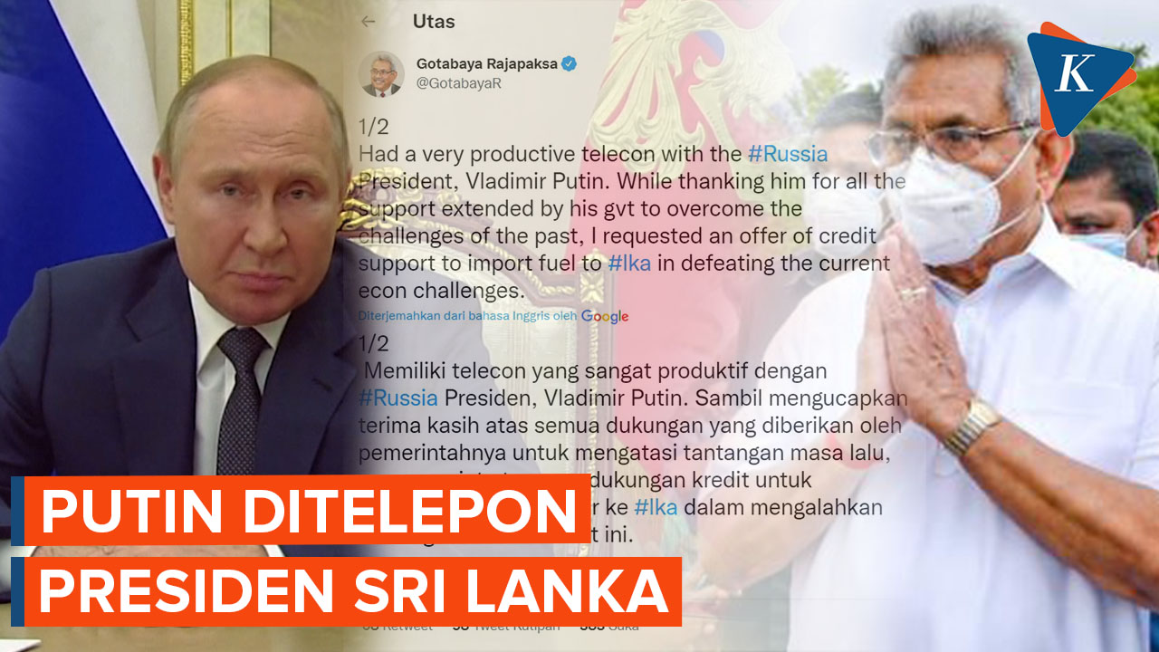 Presiden Sri Lanka Telepon Putin Minta Bantuan Bahan Bakar