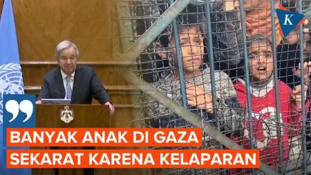 Sekjen PBB: Banyak Anak di Gaza Sekarat karena Kelaparan