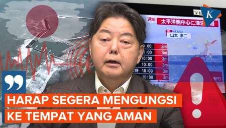 Momen Pemerintah Jepang Umumkan Peringatan Tsunami Usai Gempa M 8,7 Rusia