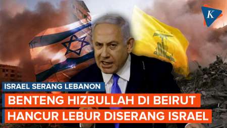 Diserang Israel! Benteng Hizbullah di Beirut Selatan Hancur Lebur