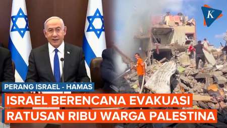 Militer Israel Berencana Evakuasi Ratusan Ribu Warga Palestina