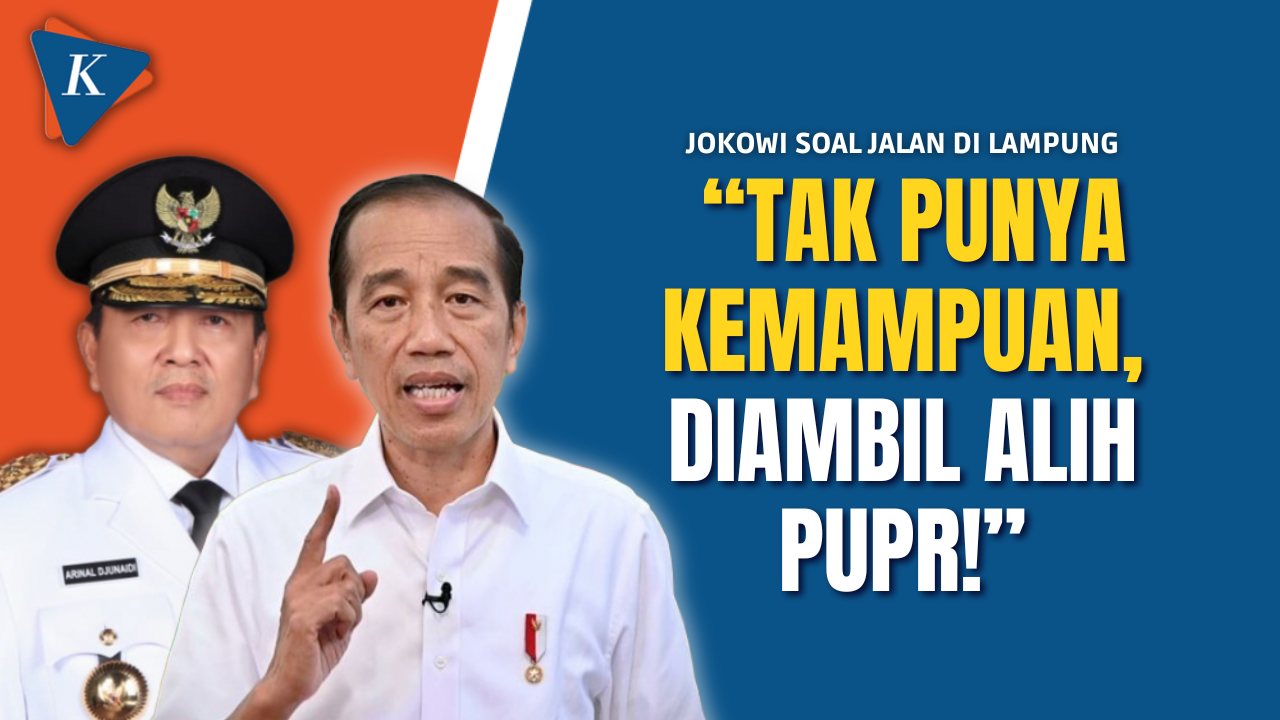 Begini Perintah Jokowi soal Jalan Rusak di Lampung