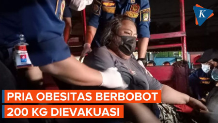 Pria Berbobot 200 Kg di Tangerang Dievakuasi Pakai Troli dan Truk