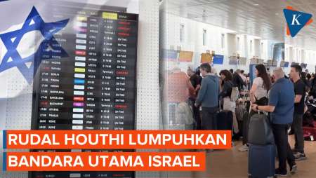 Penumpang Telantar di Bandara Ben Gurion Tel Aviv Usai Serangan Rudal Houthi