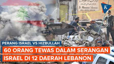 Israel Gempur Lokasi Hizbullah Berkuasa di Lebanon, 60 Orang Tewas dan 58 Lainnya Terluka