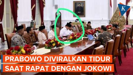 Gerindra Tanggapi Foto Viral Prabowo Tidur saat Rapat dengan Jokowi