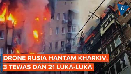 Drone Rusia Hantam Permukiman di Kharkiv Ukraina, 3 Orang Tewas